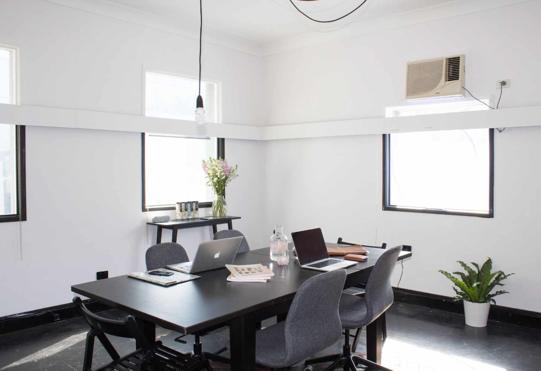 Clean the office with a spray bottle or other device